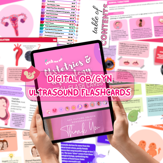 Digital Obstetrics & Gynecology Ultrasound Flashcards