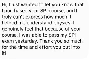 Original student feedback excerpt: Physics started making sense.